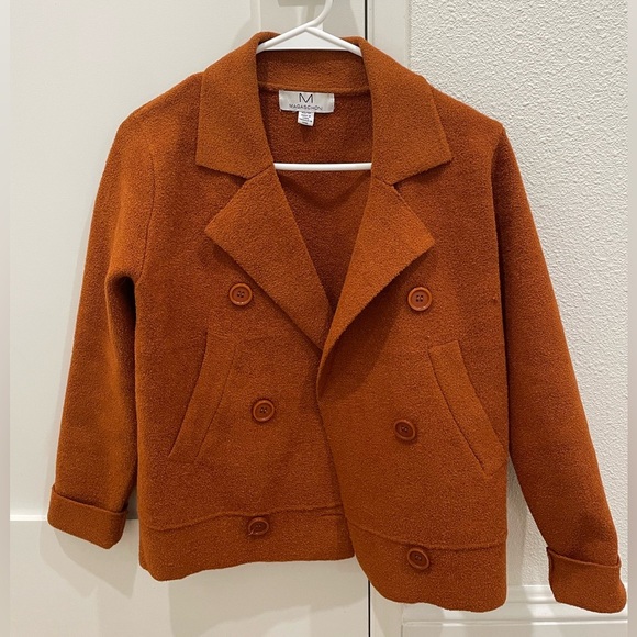 Magaschoni Jackets & Blazers - Magaschoni Rust Orange Button Jacket Blazer
